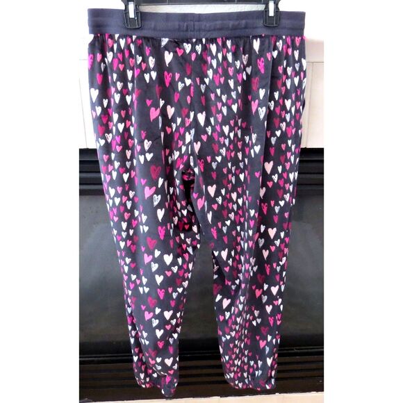 Secret Treasures Women's Velour Jogger Greystone Hearts  L (12/14)  EUC - Picture 3 of 7